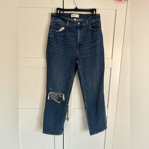 Abercrombie & Fitch ankle straight high rise women's size 10 long curve love